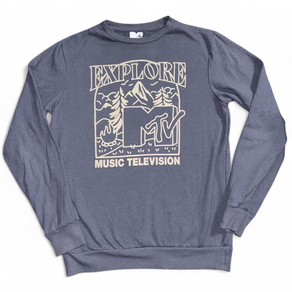 Mtv Size Small Deep Blue crewneck Explore Sweatshirt